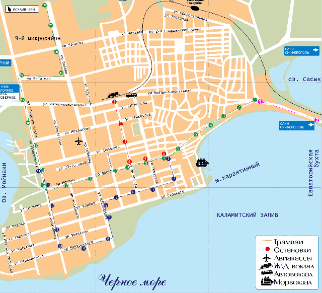Mapka Města Jevpatoria